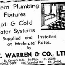 1937 C. E. Warren & Co. Ltd  Advertisement