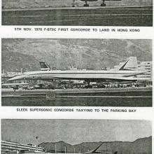 Concorde-1st visit-taxying in & parking-November 1976-Aviation Club magazine