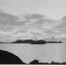 Sunrise over the islands.1957- Lobster Bay.