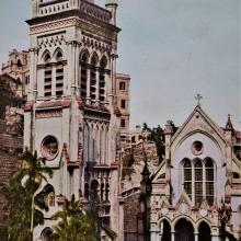 Colored postcard of C.1920s Roman Catholic Cathedral