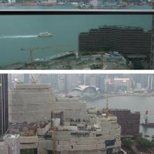 View from Hotel Panorama 2011 and 2017