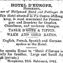 1864 Hotel D' Europe
