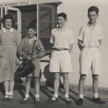 First flight of unaccompanied schoolchildren to arrive after the war