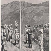 Flag hoisting ceremony at Tai Po 1899