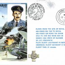 Flt. lt. H.B Gray G.C. A.F.M -postal cover