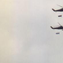 1997 Harbour Flypast of RAF Wessex Helicopters 