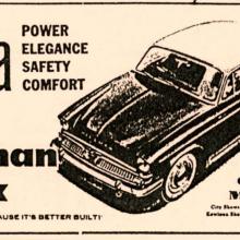 GILMAN MOTORS-Hillman Minx-Extra Power Elegance, Safety and Comfort