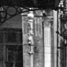 Balcony and tram pole