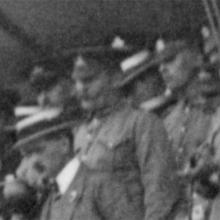 Soldiers in the grand stand