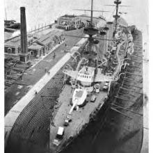 HMS Terrible in Kowloon Dock