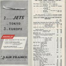 STAR FERRY SERVICES AND FARES 1961