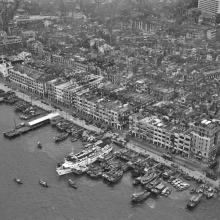 Sheung Wan waterfront-aerial view-1950