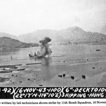American air strike on harbour shipping-16 November 1943
