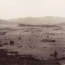Hong_Kong,_Entrance_to_the_port_by_Lai_Afong_c1890s.