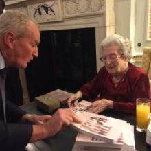 Barbara signing books before last night's talk