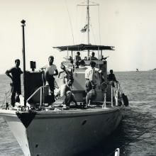 Royal Naval Patrol Craft HMML 3510 on Patrol Pearl River West Hong Kong 1957