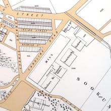 1901 map showing the cotton mill in Causeway Bay