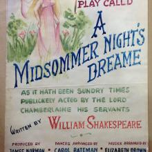 Poster for "Midsommer nights dream"