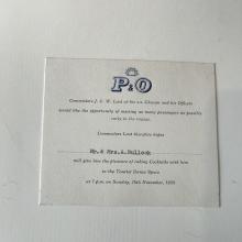 Invitation to cocktail party on the voyage home