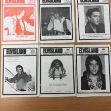 Covers of ELVISLAND magazine from the 1970s