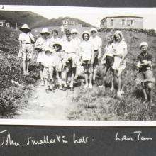 Group photo of holidaymakers staying in huts belonging to missionary societies on northern ridge of Lantau 2