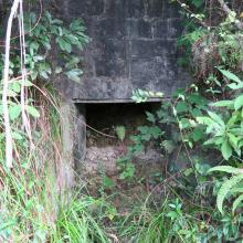 Enbrasure in front of Japanese tunnel