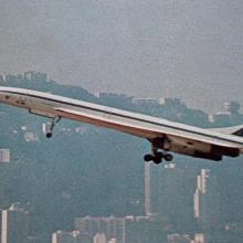 Concorde's first visit to Hong Kong-harbour low level fly-by-1976