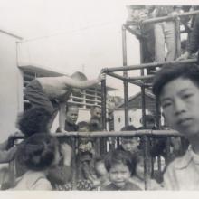 Jungle Gym in Maple Street Playground, Kowloon - Can you see Christopher?
