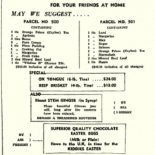 Lane Crawford Ltd-Food Parcels for Home-1949