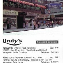 Lindy's Restaurant Advert 1980