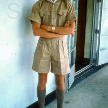 R.A.F. Little Sai Wan. Andrew in his k.d.uniform