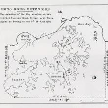 Map of Hong Kong in The Convention for the Extension of Hong Kong Territory in 1898