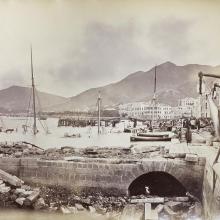 Damage caused by the 1874 typhoon, Praya, Hong Kong