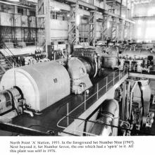 North Point 'A' power station turbine hall in 1955