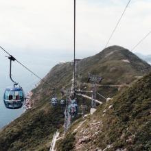 Ocean Park cable cars above Brick Hill