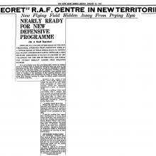 RAF's secret centre in the New Terrirories