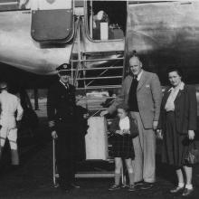 Collecting chicks at Kai Tak for Dairy Farm,1950