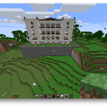 Minecraft French mission building front view