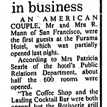 SCMP clipping on Furama Hotel - 19 Aug 1973