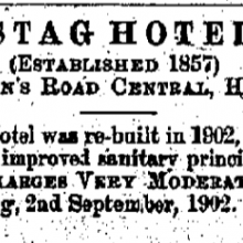 Stag Hotel Hong Kong Daily Press page 1 23rd September 1902.png