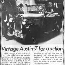 Austin Seven Reg; AP 9057