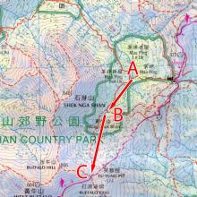 Map of Wong Chuk Shan boulder trackway