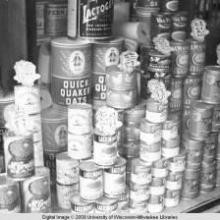 Hong Kong, display of canned and dry goods