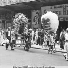 Hong Kong, flower arrangement surrounding image of the deceased in a funeral procession