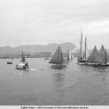 Hong Kong, boats in the harbor